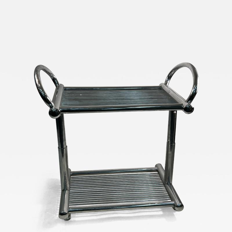 POST MODERN CHROME BAR CART