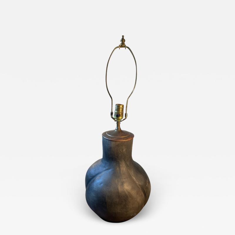 POST MODERNIST ORGANIC BRUTALIST FORM POTTERY LAMP