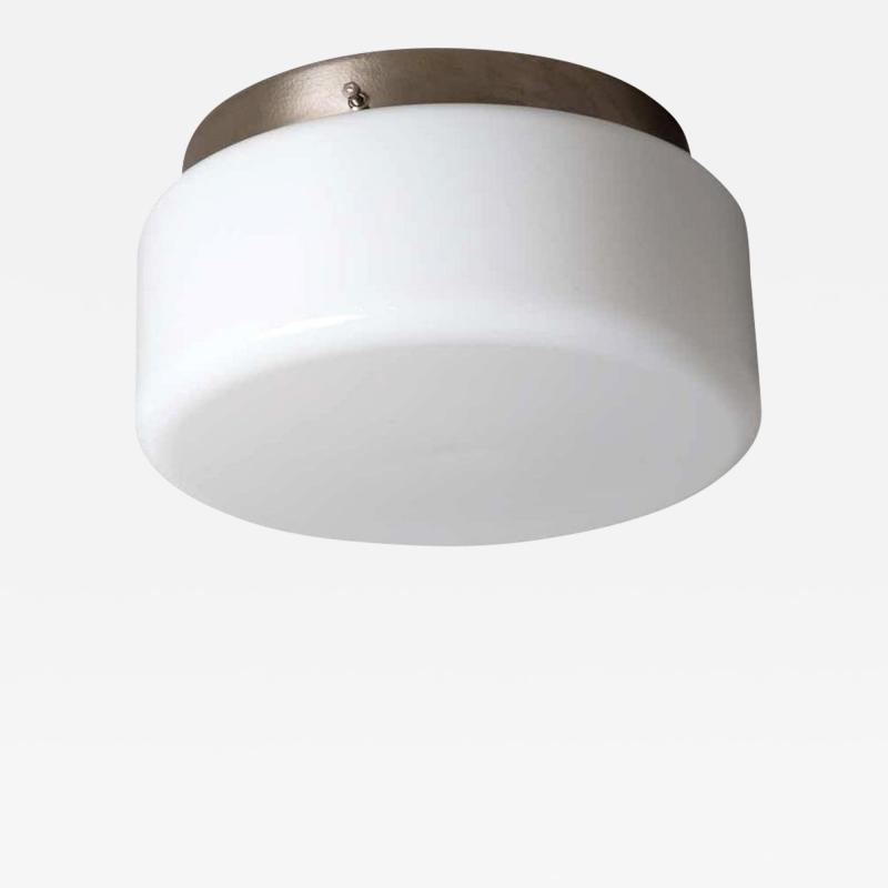 Paavo Tynell 1940s Paavo Tynell Model 2016 Glass Metal Flush Mount for Taito Oy