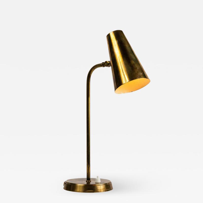 Paavo Tynell 1950s Finnish Brass Table Lamp in the Manner of Paavo Tynell
