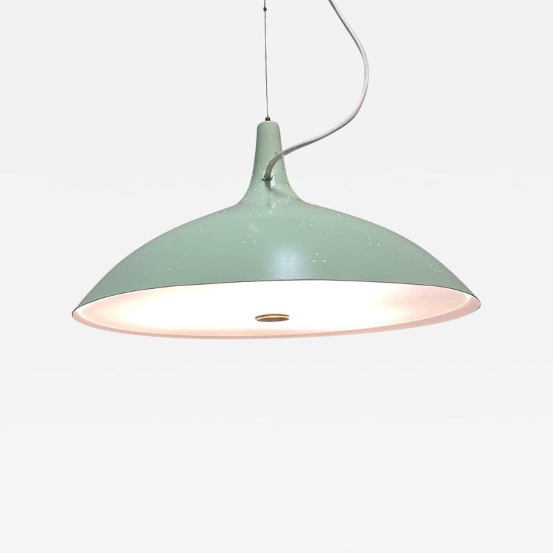 Paavo Tynell A Paavo Tynell Adjustable Ceiling Lamp Model A1965 in Light Green Taito 1950s