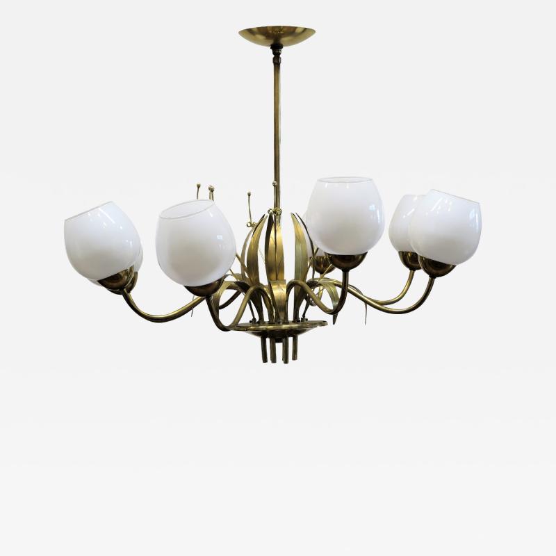 Paavo Tynell Brass Chandelier by Paavo Tynell For Limburg