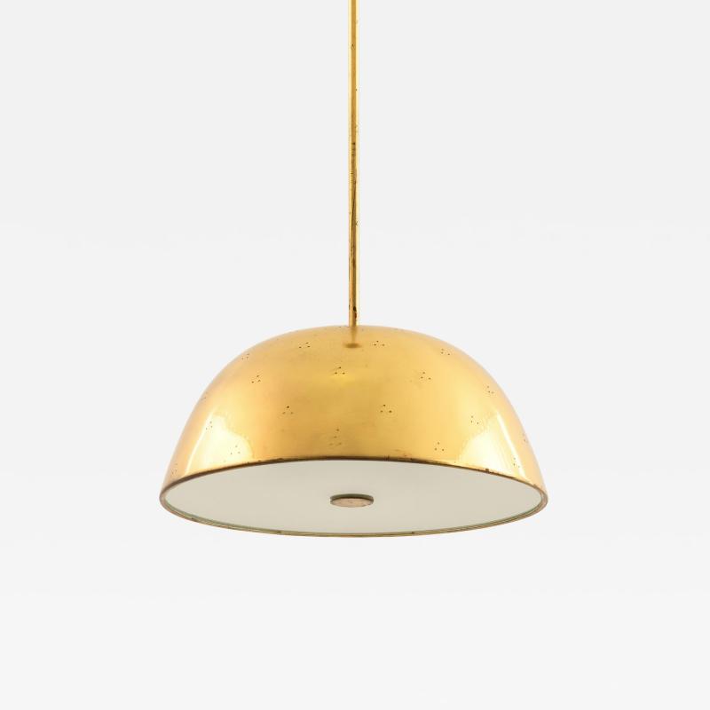 Paavo Tynell Ceiling Lamp in Brass and Glass by Paavo Tynell 1950s