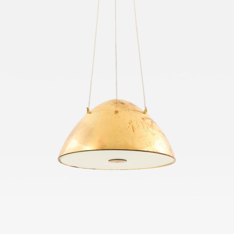 Paavo Tynell Ceiling Lamp with Dome shaped Brass Shade by Paavo Tynell 1952s