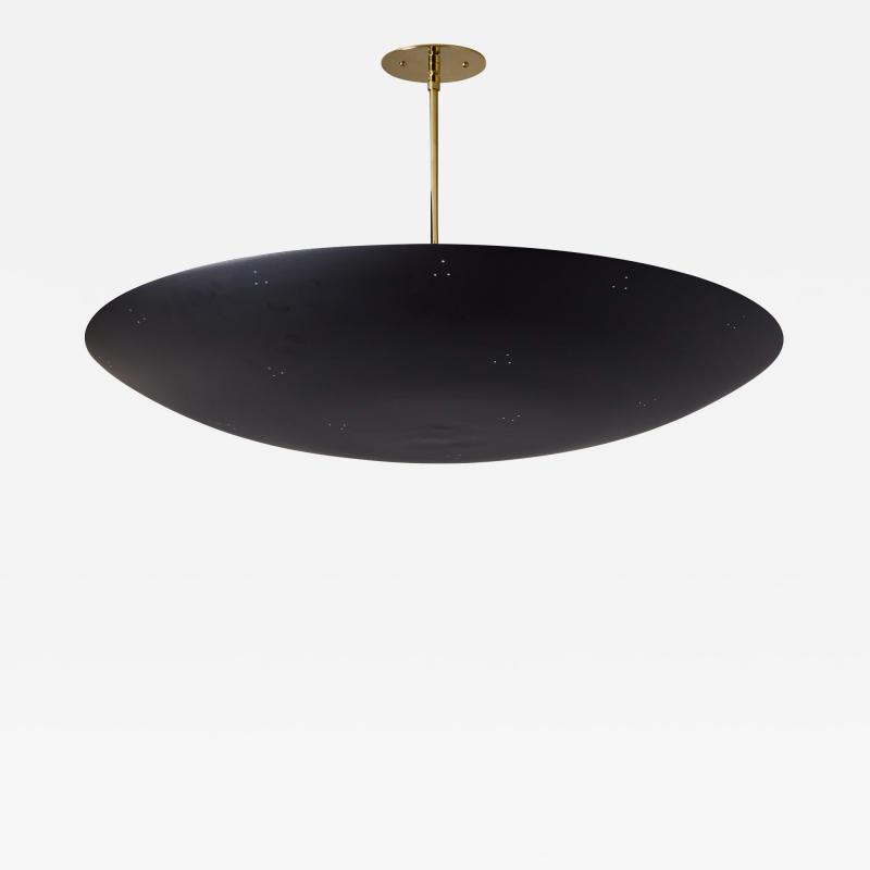 Paavo Tynell Large Raul Reyes Rey 30 Perforated Dome Chandelier in Black