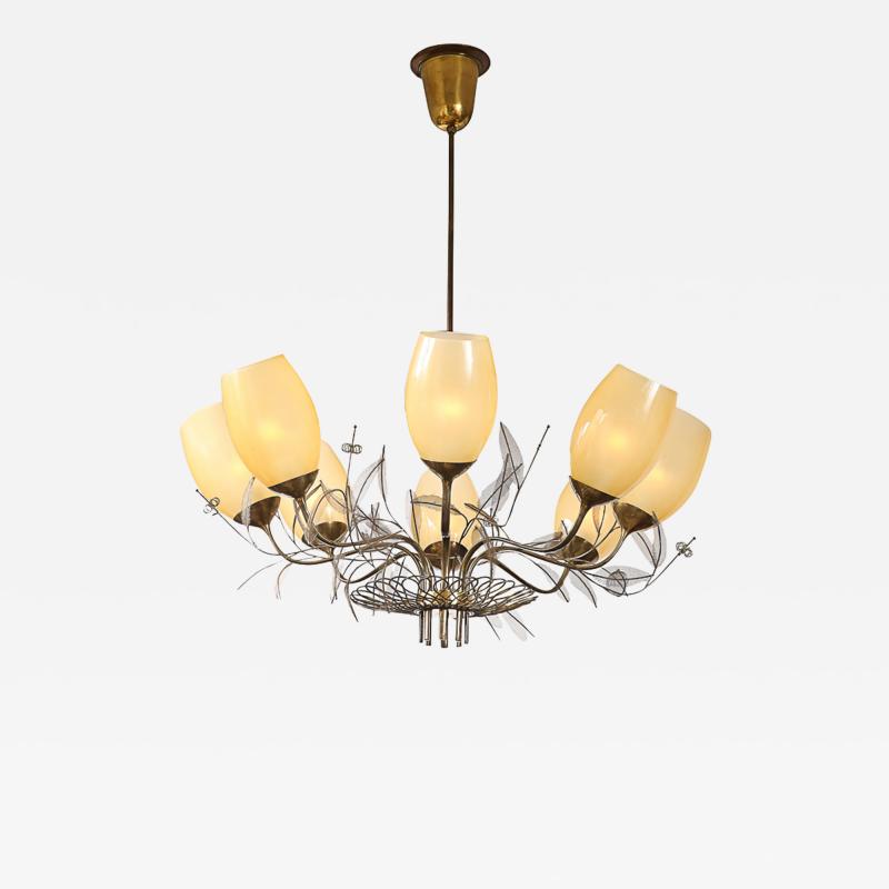 Paavo Tynell Model No 9028 9 8 Light Chandelier by Paavo Tynell