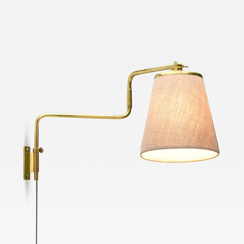 Paavo Tynell Paavo Tynell Model 9414 Brass Wall Light for Taito Oy Finland 1950s