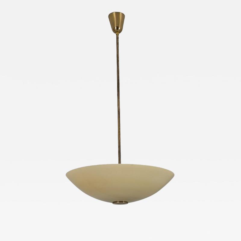 Paavo Tynell Paavo Tynell Pendant in Brass Glass Model no 1017 Taito 1950s