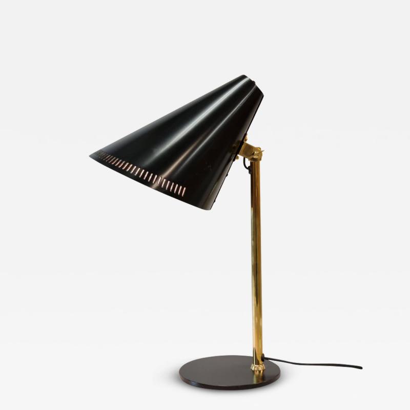 Paavo Tynell Paavo Tynell Table Lamp Model H5 7 in Brass and Black Idman 1960s