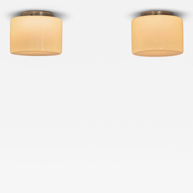 Paavo Tynell Pair of 2028 Opal Ceiling Lights by Paavo Tynell for Taito Finland 1930s