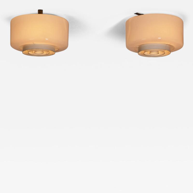 Paavo Tynell Pair of Model A2 7 Ceiling Lights by Paavo Tynell for Idman Finland 1960s