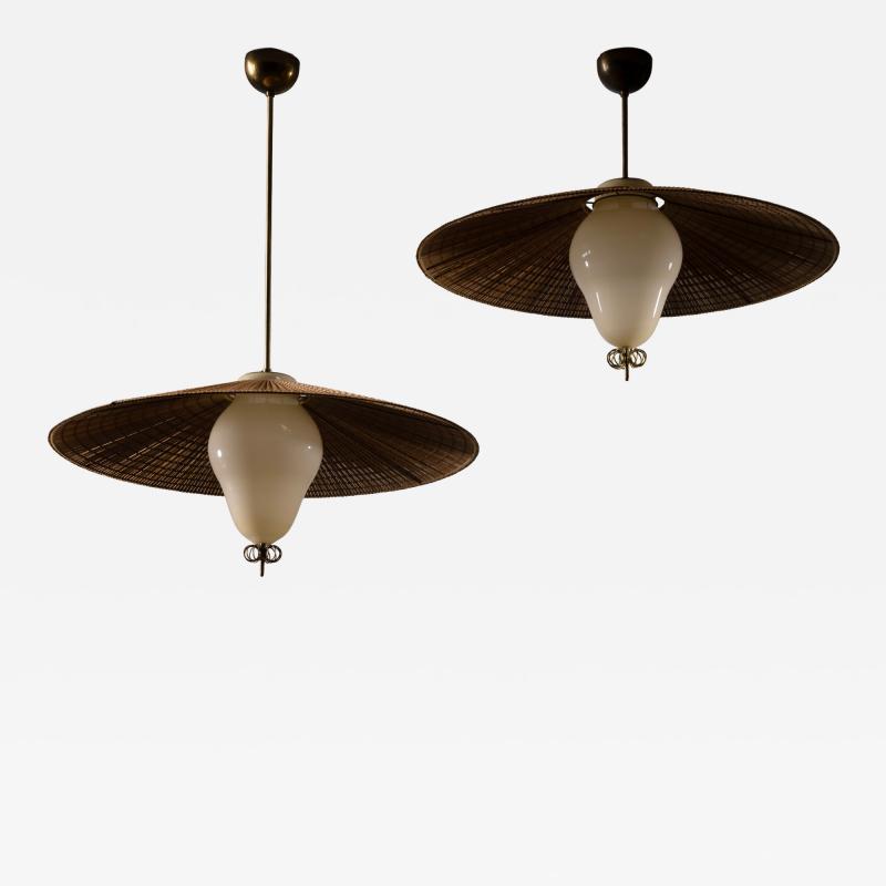 Paavo Tynell Pair of Paavo Tynell model 1090 pendants