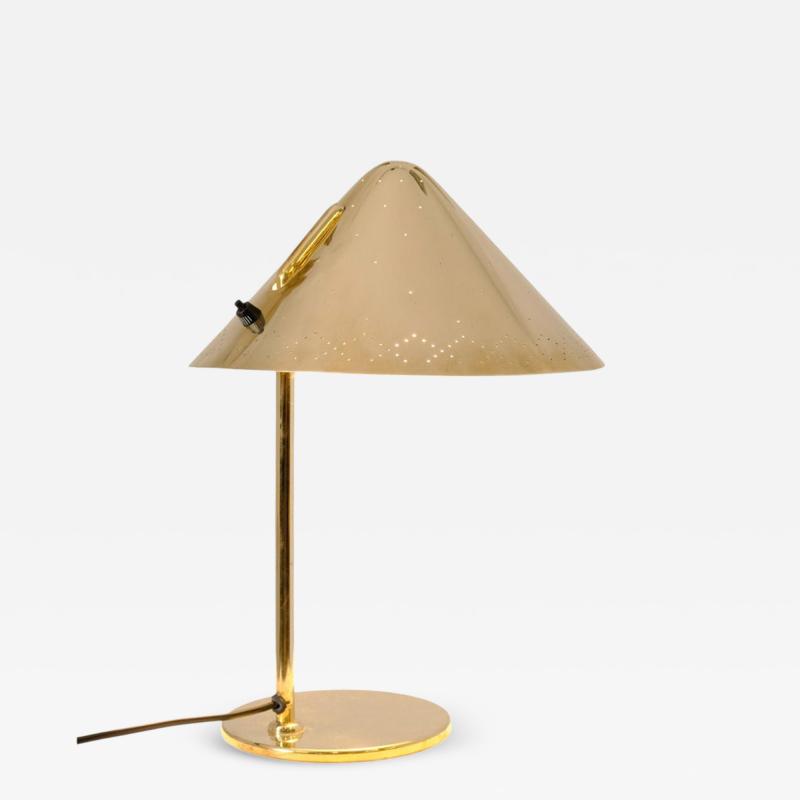 Paavo Tynell Rare Commissioned Paavo Tynell Perforated Brass Table Lamp Taito Oy 1950s