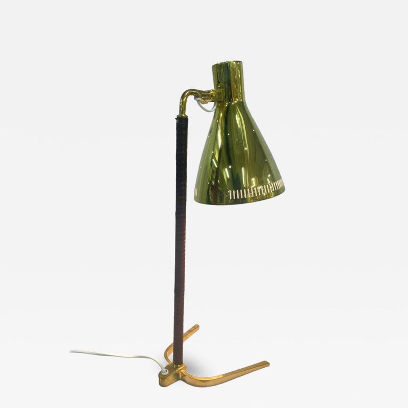 Paavo Tynell Rare Paavo Tynell Perforated Brass Horseshoe Table Lamp Model 9224 Taito 1950s