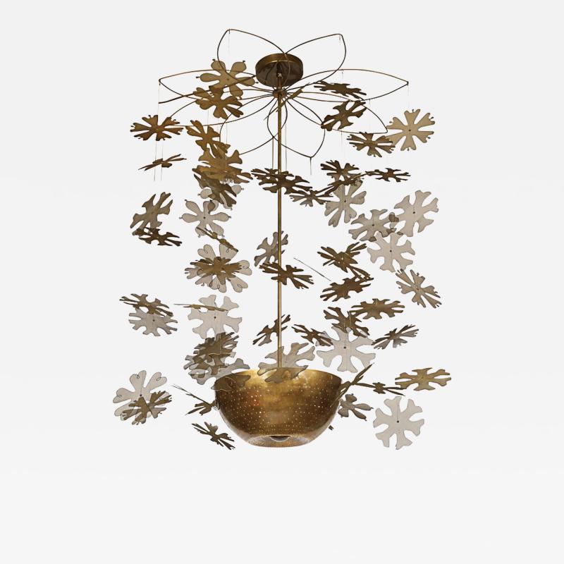 Paavo Tynell Rare Snowflake Ceiling Fixture by Paavo Tynell for Taito Oy