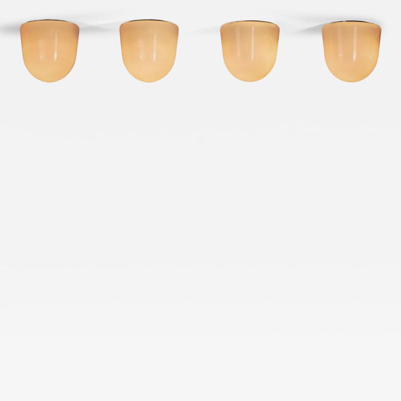 Paavo Tynell Set of Four of Paavo Tynell 80112 Ceiling Lamps for Idman Finland ca 1950s
