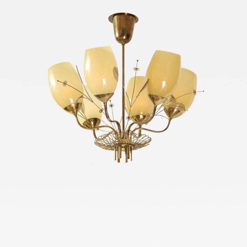 Paavo Tynell Six Light Ceiling Fixture by Paavo Tynell