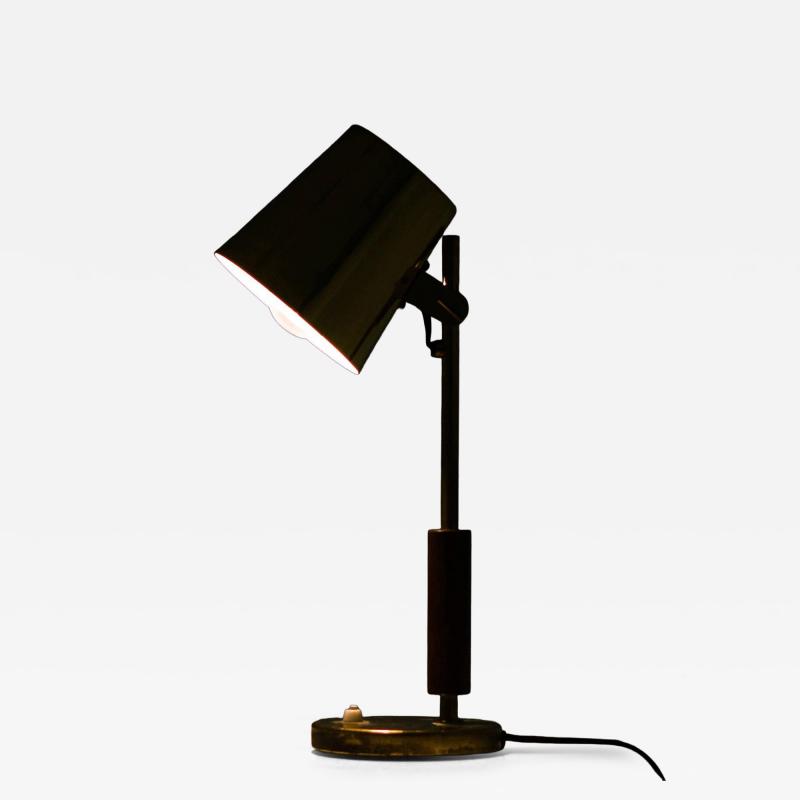 Paavo Tynell Table Lamp in Brass and Teak by Paavo Tynell 1950s