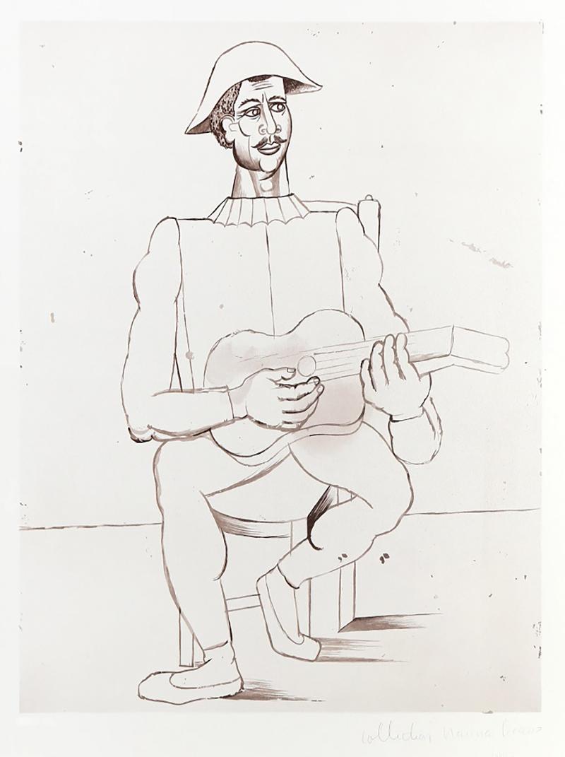 Pablo Picasso Arlequin Moustachu a la Guitare