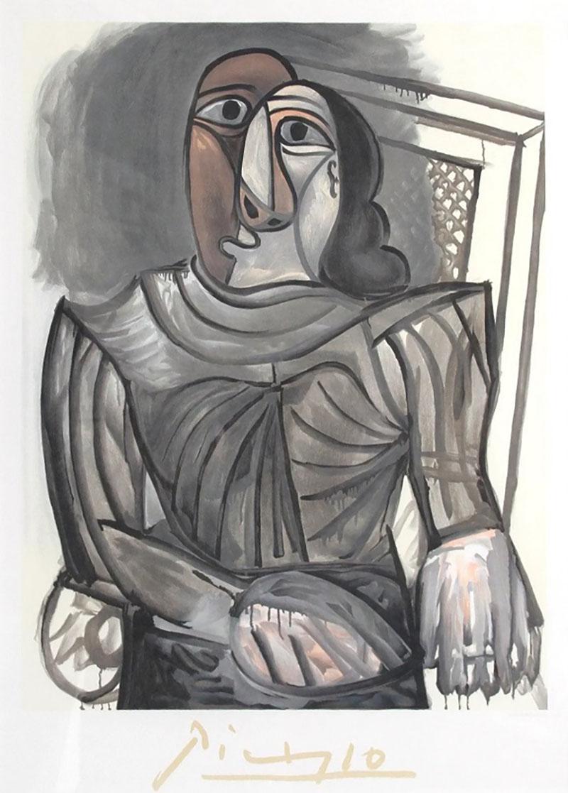 Pablo Picasso Femme Assise a la Robe Grise