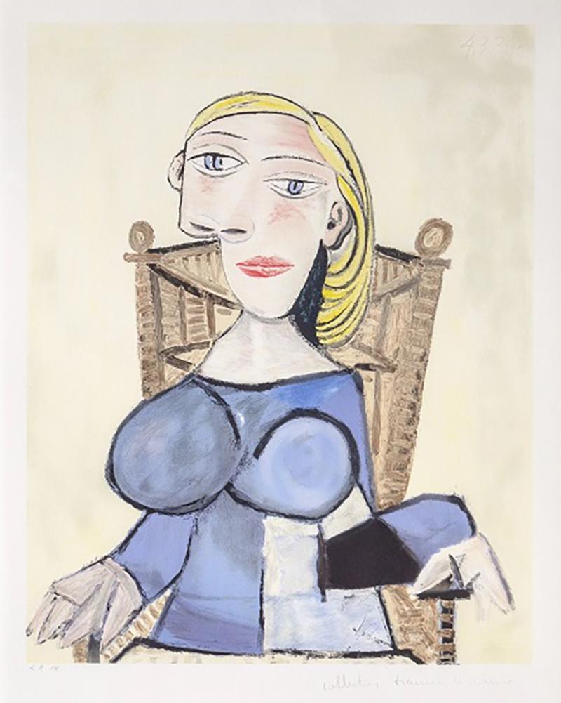 Pablo Picasso Femme Blonde Au Fauteuil D Osier