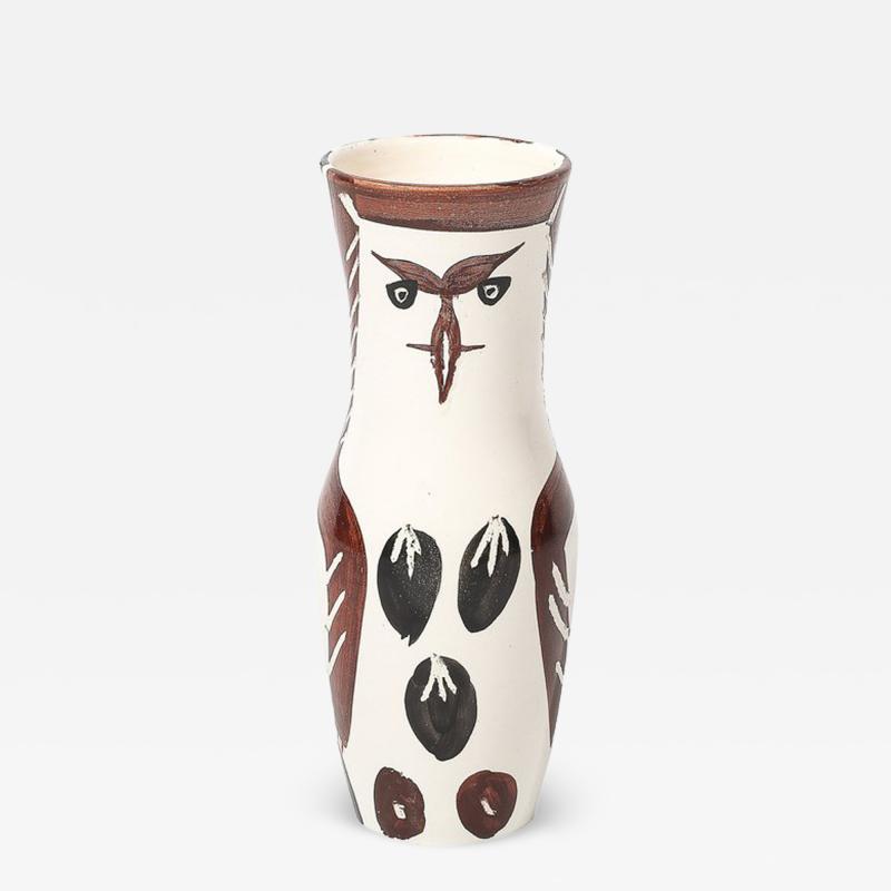 Pablo Picasso Modernist Chouetton Vase by Pablo Picasso in White Earthenware Hand Painted