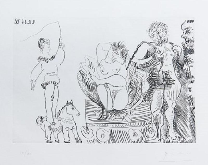 Pablo Picasso Plate 7 from Le Cocu Magnifique by PABLO PICASSO