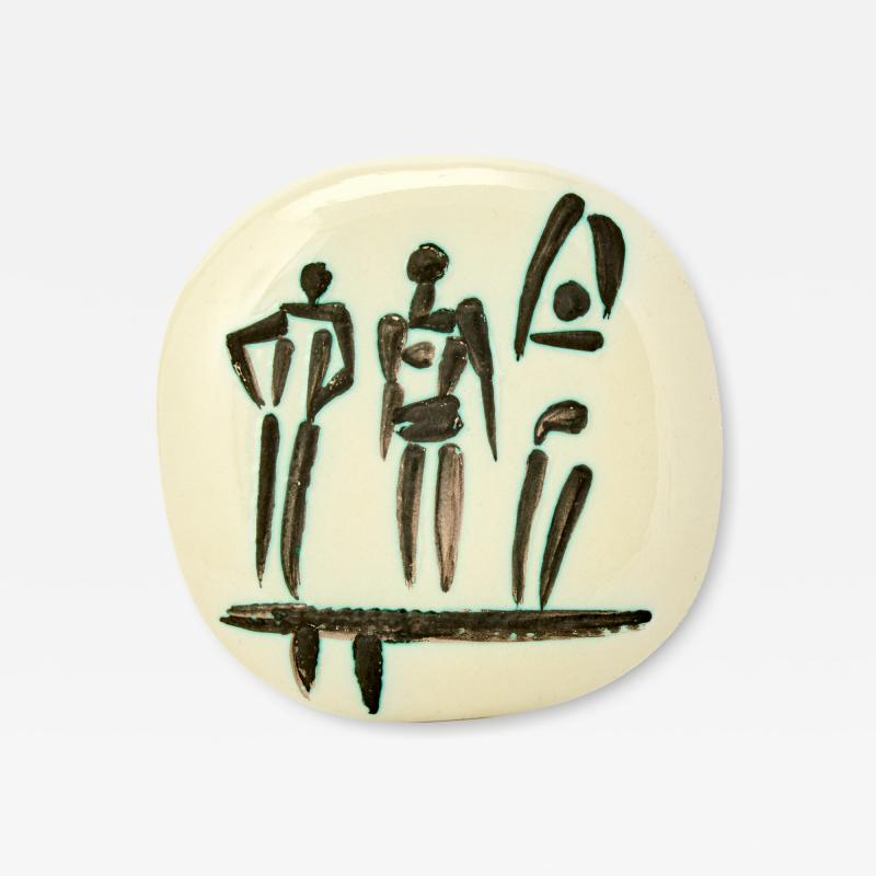 Pablo Picasso Trois personnages sur tremplin A R 375 