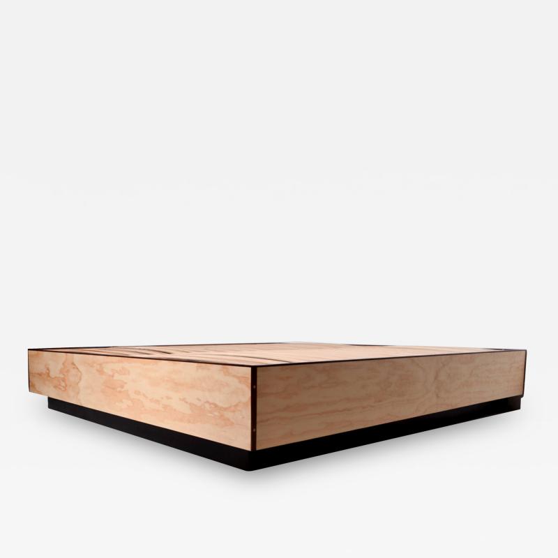 Pablo Romo Custom PABLEX Pine Walnut King Platform New Modern Bed by Pablo Romo Ambianic