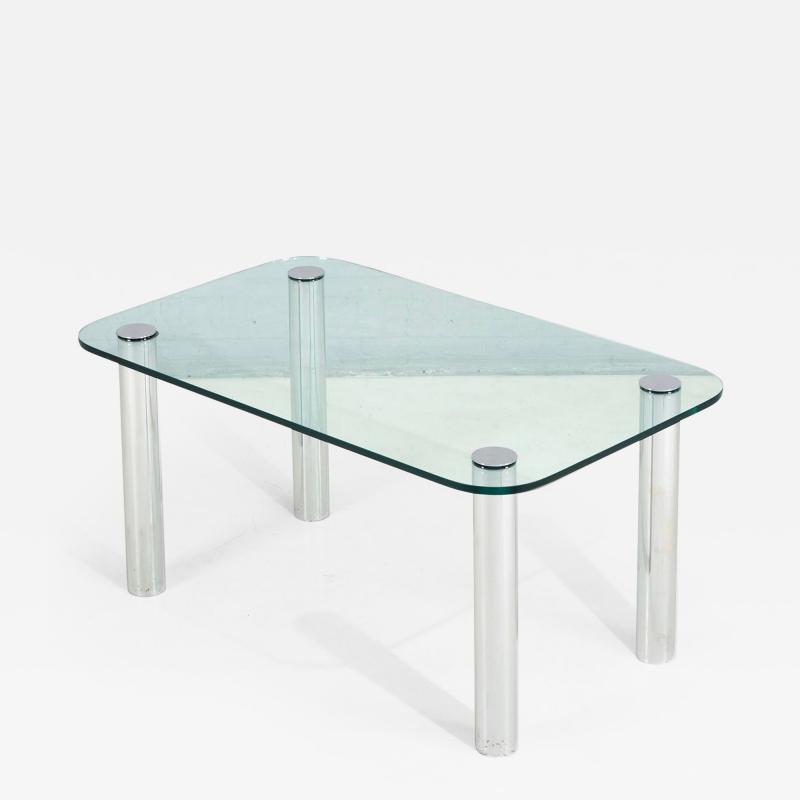 Pace Collection Chrome ad Glass Dining Table 1970