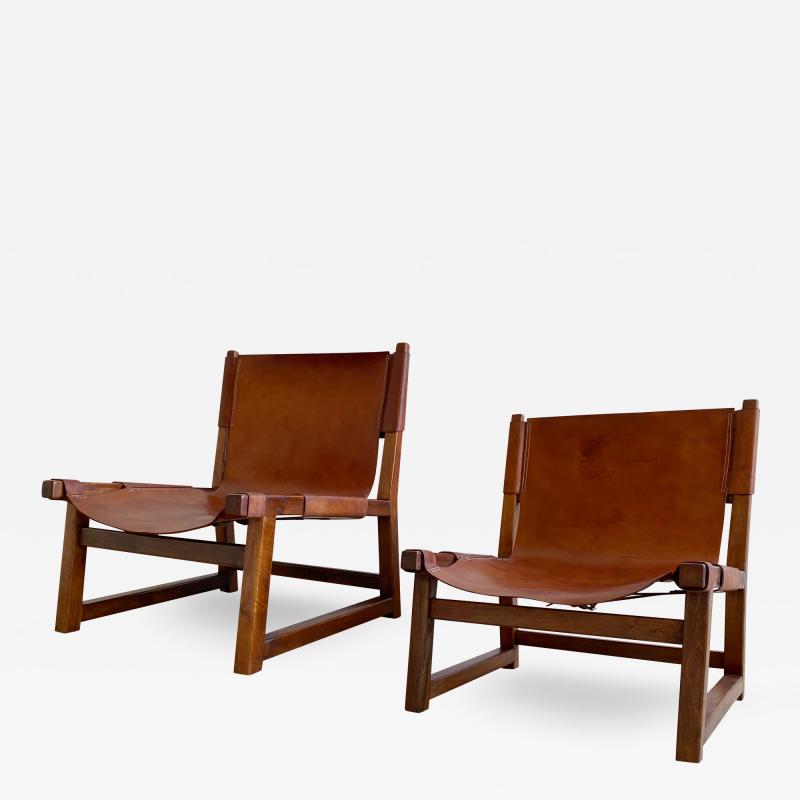 Paco Mu oz Pair of Paco Mu oz Sling chairs