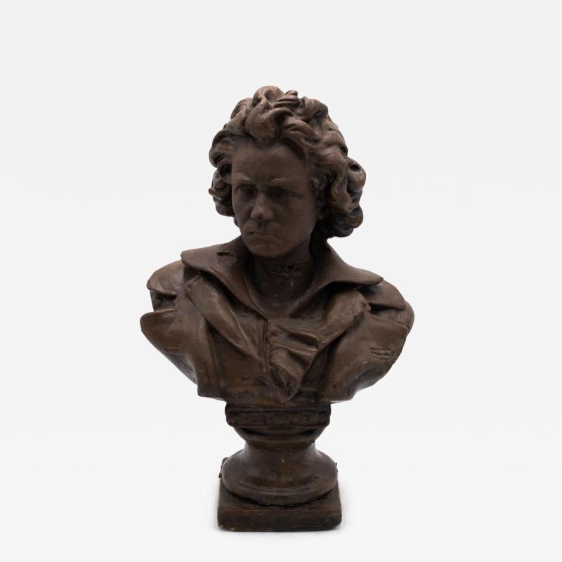 Painted Plaster Beethoven Bust