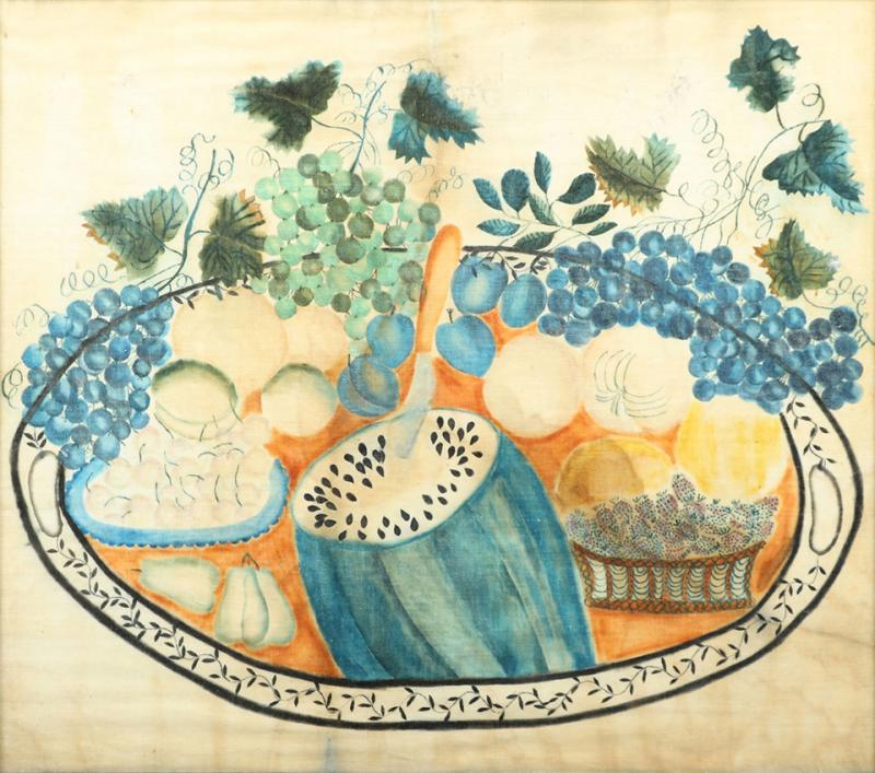 Painted Tray with Fruit
