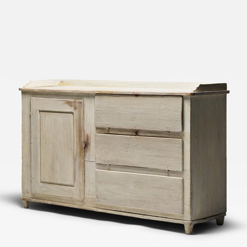 Painted Wood Enfilade Chest Sweden 19th C