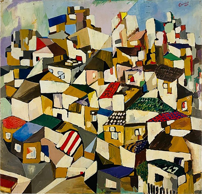 Painting of Italian town Circa 1967