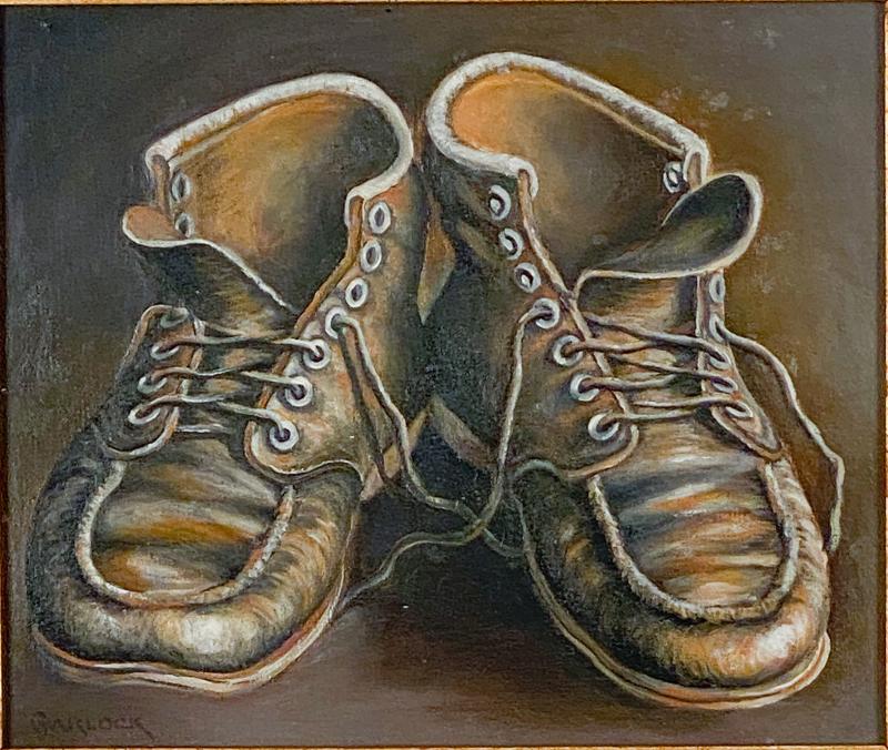 Painting of Old Shoes United States
