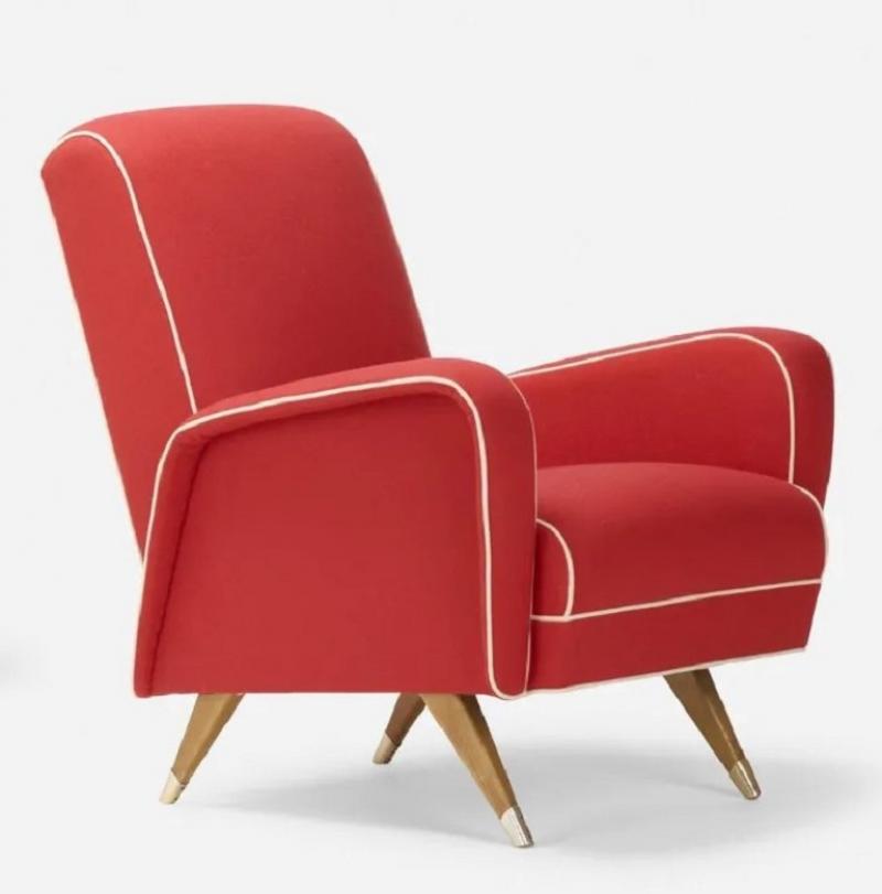 Pair 1950s Italian Lounge Chairs