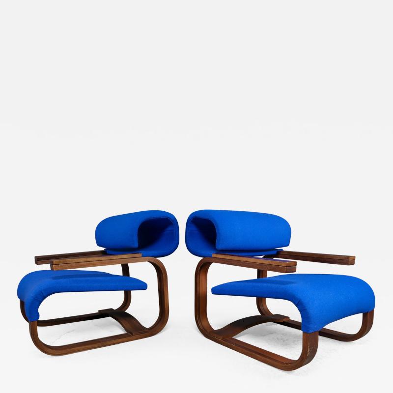 Pair 1972 Jan Bo an Czech Embassy Chairs Thonet TON 