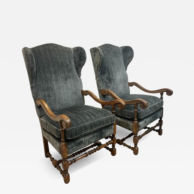 Pair 19th Century French Louis XIV Armchairs