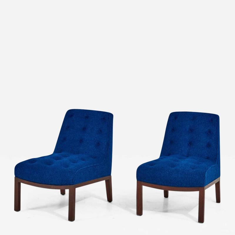 Pair Dunbar Lounge Slipper Chairs by Edward Wormley 1960