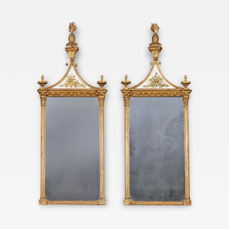 Pair Edwardian Giltwood Pier Mirrors