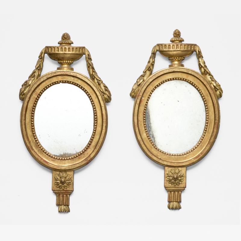 Pair Italian Giltwood Mirrors Circa 1810