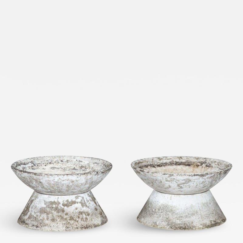 Pair Large Scale Willy Guhl Concrete Planters