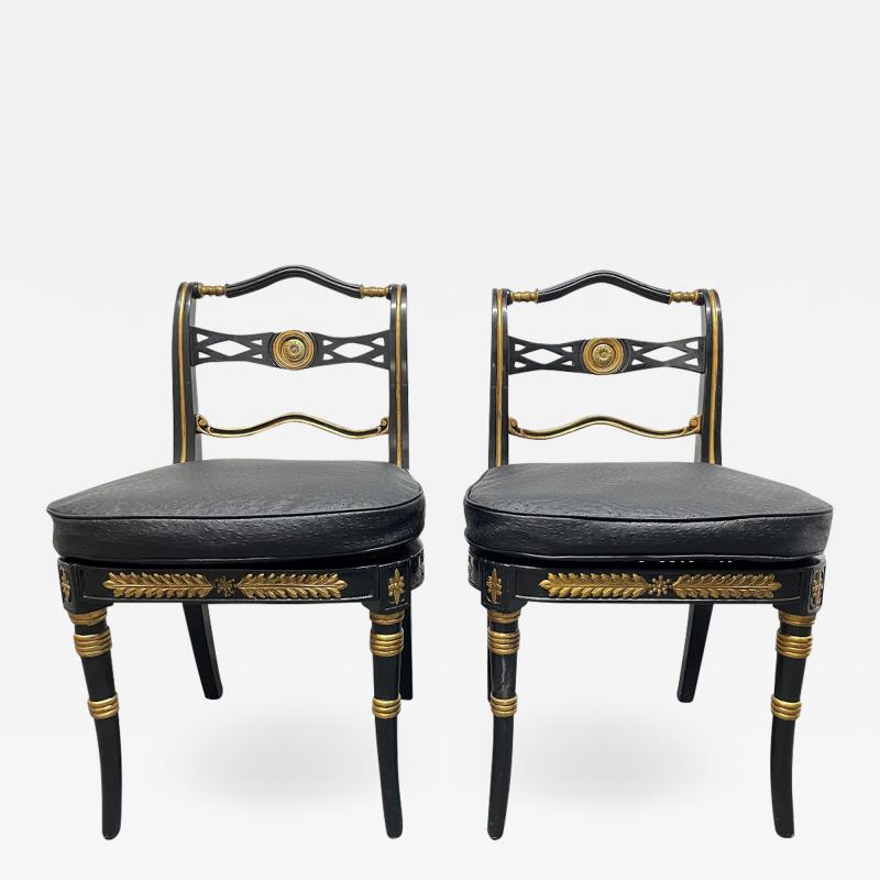 Pair Neoclassical Style Side Chairs