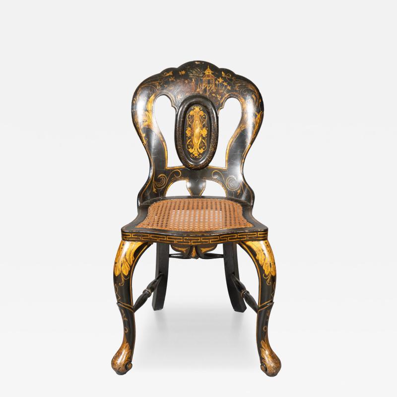 Pair Of Early Victorian Japanned Side Chairs