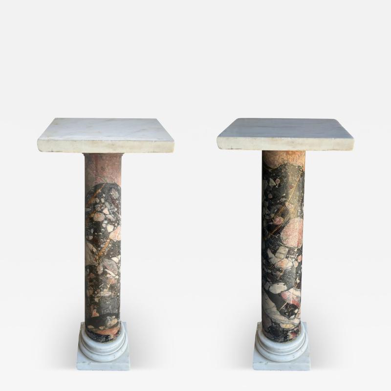 Pair Of European Marble Pedestals