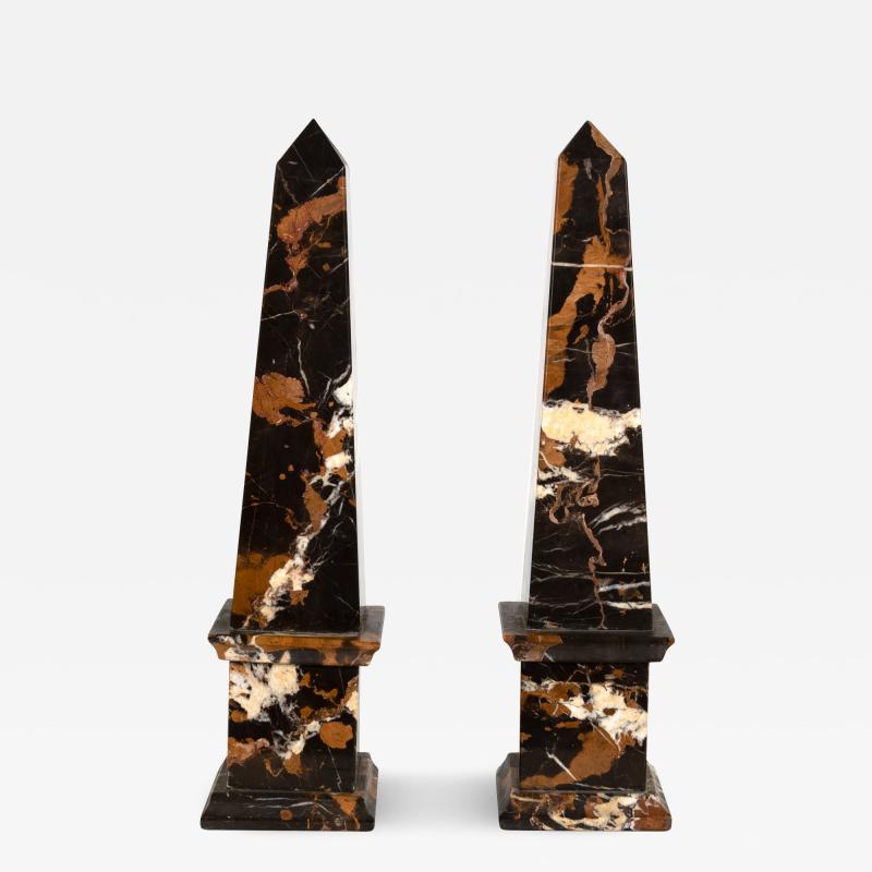 Pair Of French Marble Obelisks Circa 1860 