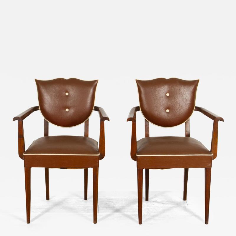 Pair Of French Vintage Bridge Chairs