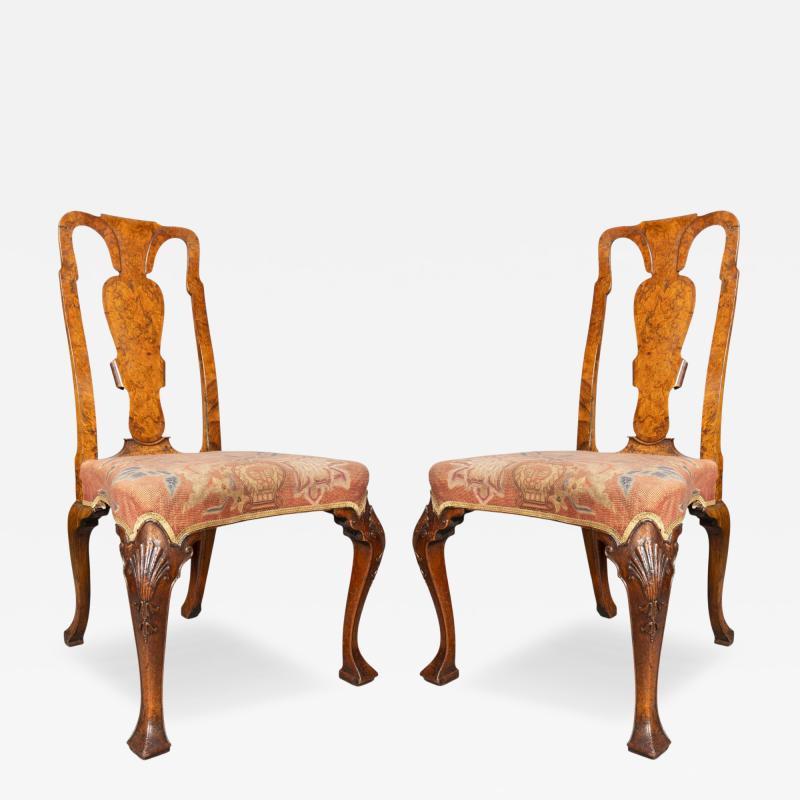 Pair Of George II Walnut Side Chairs