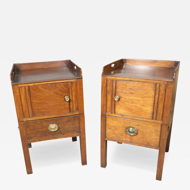 Pair Of George III Mahogany Bedside Commodes